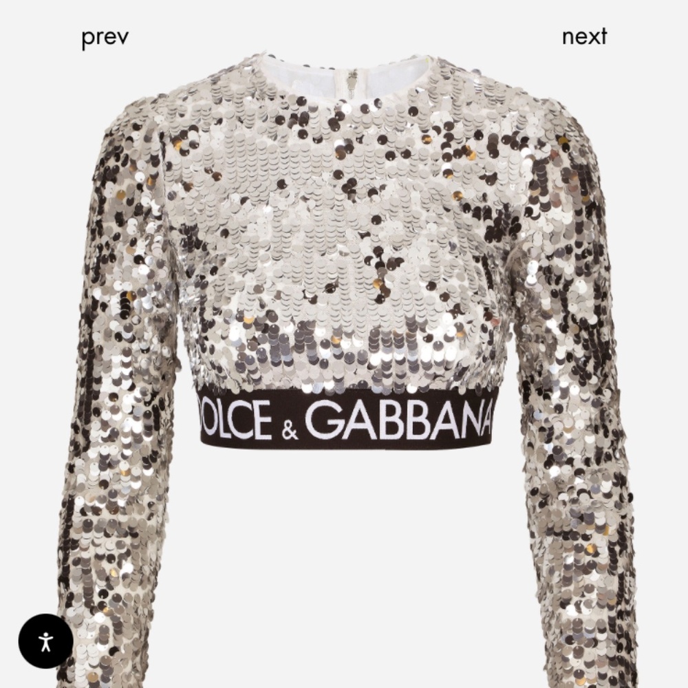 Dolce Gabanna Sequin Top
